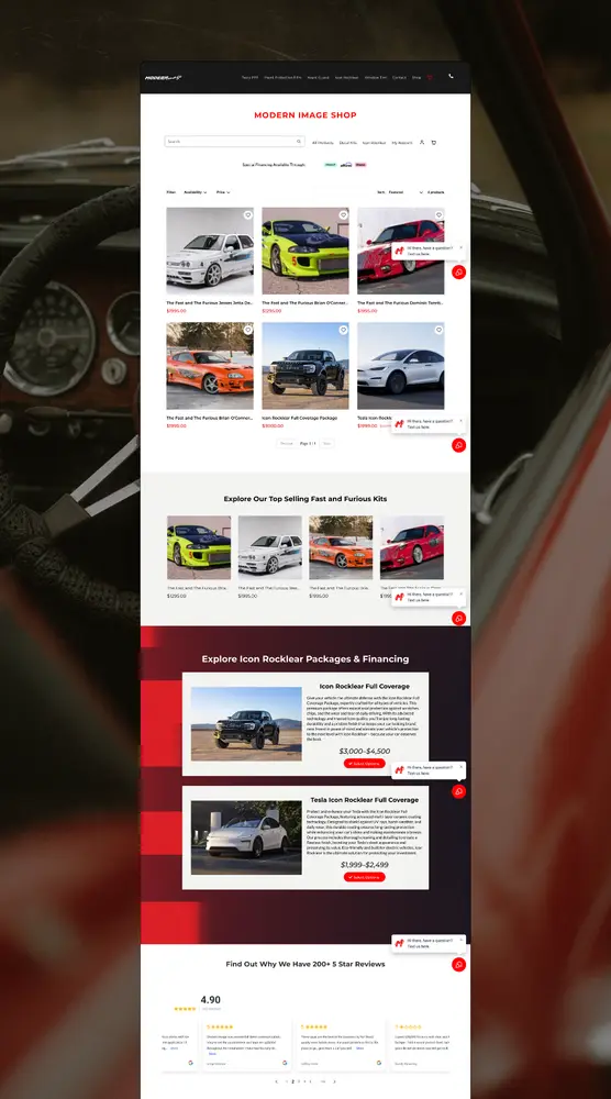 Modern Image website design